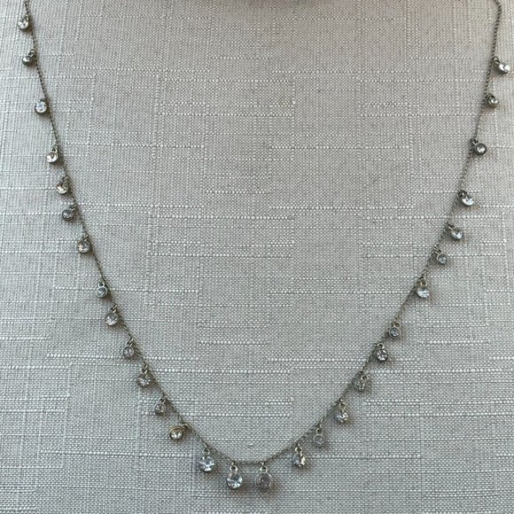 Loft Women Necklace Crystals Accent Fashion Jewelry Gold Tone Necklace - Picture 6 of 12